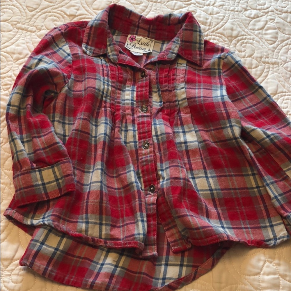 2 plaid shirts size 5